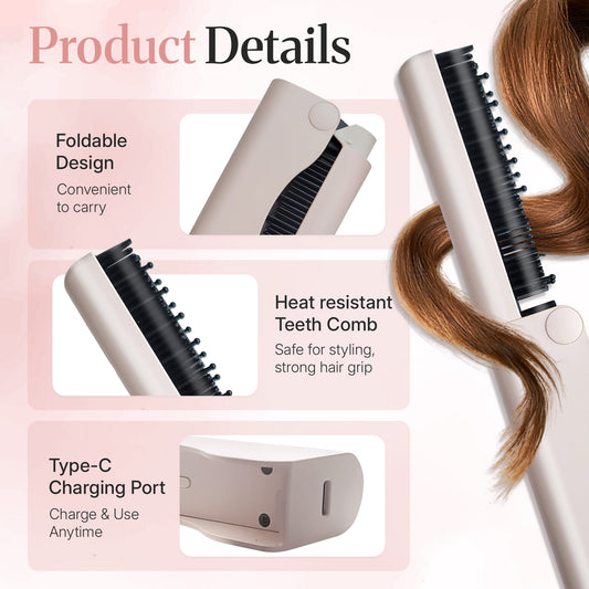 straightener brush, pocket size.